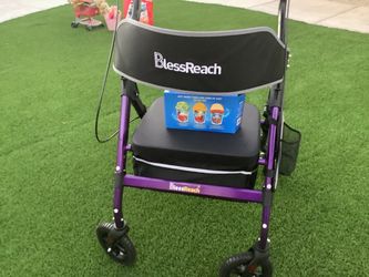 BlessReach Rollator Walker with Seat