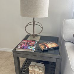 End Table w/ Glass insert - Used For Staging Purposes Only 