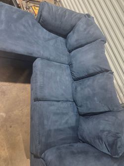 Interchangable L shaped couch navy blue