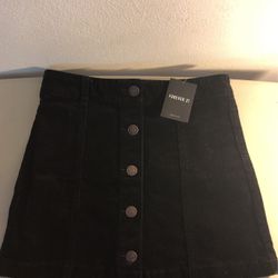 Corduroy Sm Black Skirt