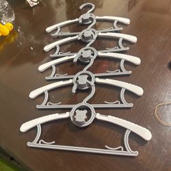 Kids Plastic Clothes Hangers Set of 5