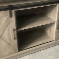 Farmhouse Tv Stand for 65'' TVs Entertainment Storage Center with Barn Doors