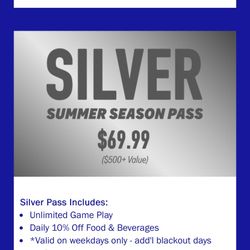 2 Silver Summer Season Passes