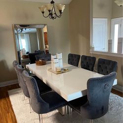 Grey Velvet Living Room Set 