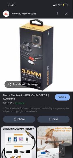 Radio interface,  3.5mm to stereo rca