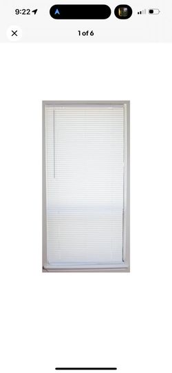 White Cordless 1 in. Aluminum Blinds - 35 in. W x 64 in. L