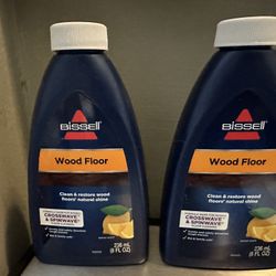 Two Unopened Bottles of Bissell Wood Floor Cleaner for Spinwave/Crosswave