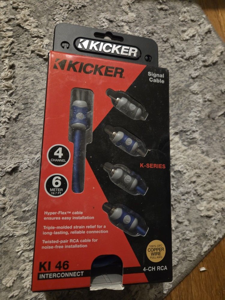 Kicker 4ch 6 Meter Rca 100%ofc Copper