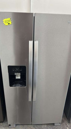 Whirlpool Side‑by‑Side Fridge – Stainless, Ice/Water Dispenser