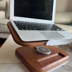 Solid Cherry Wood Laptop Rack Stand