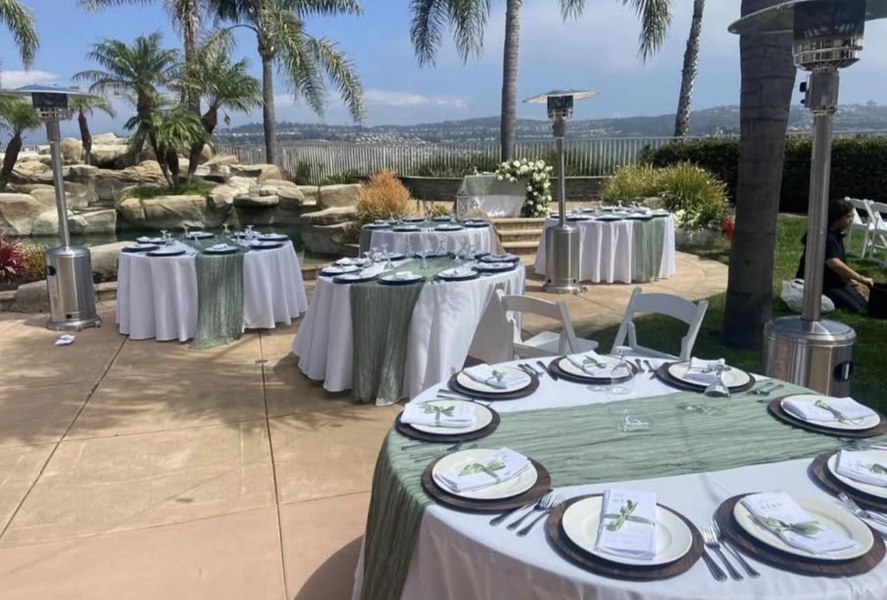 24 Sage Green Cheesecloth Runners