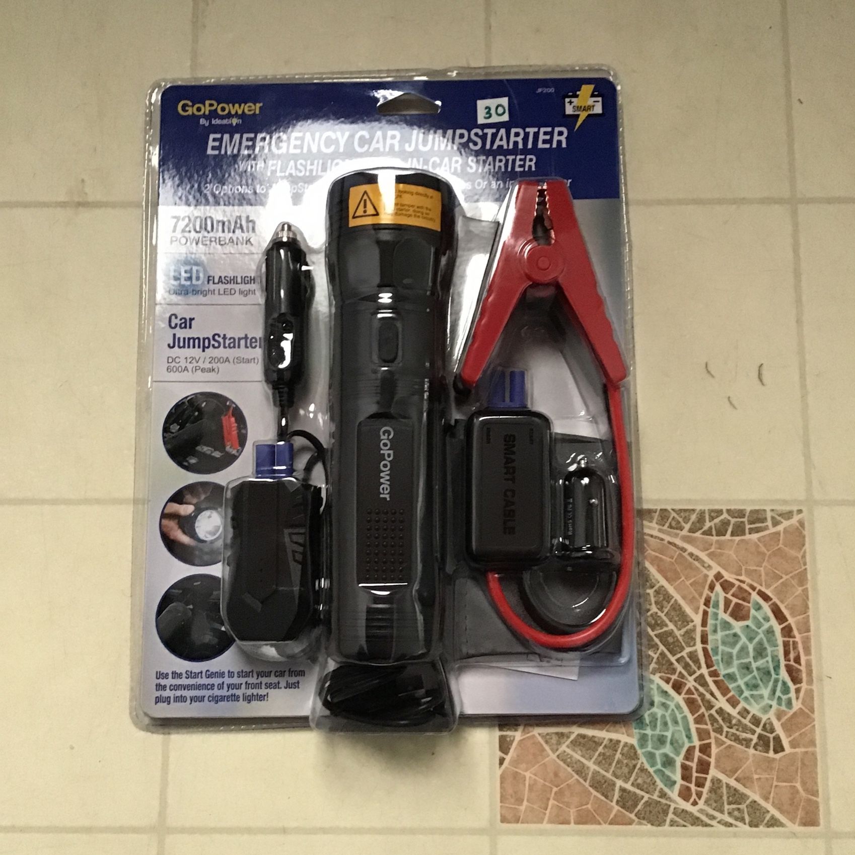 Go power emergency car sale jump starter flashlight