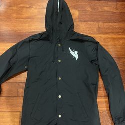 Illenium Black Windbreaker Rain Jacket Sz. M