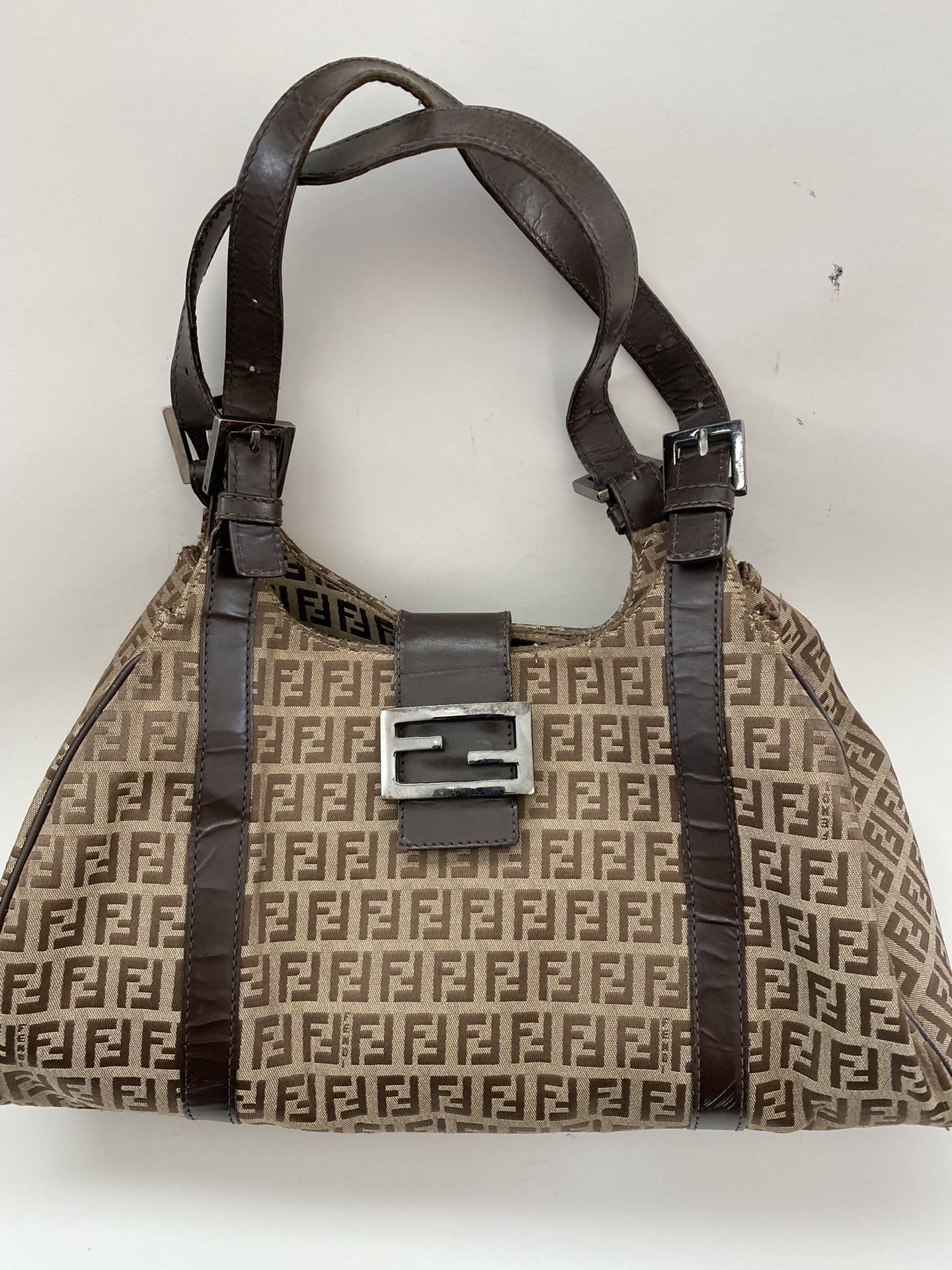 Fendi Monogram Zucchini Canvas Handbag