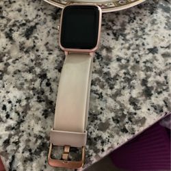 Rose Gold Fitbit Smart Watch 