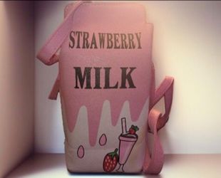 Strawberry Milk - Crossbody Purse