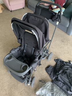 Joovy Caboose Graphite Stand On Tandem Stroller, Black