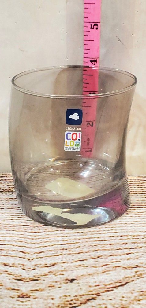 @CHV. #76. Glass Tumbler Leonardo industries becher bassalto swing COLOURS COLORI cup Made In Germany