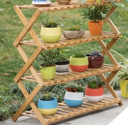 🌱 BRAND NEW 4TIER FLOWER PLANTER RACK SHELVES GARDEN