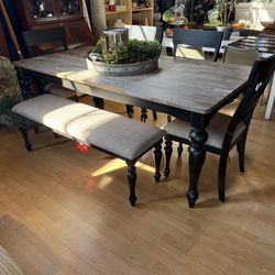 Farmhouse Dining set With bench 