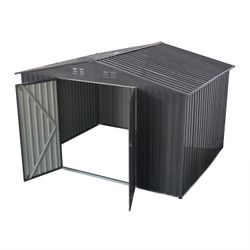 Outdoor Sheds 6FT x 8FT & Outdoor Storage Clearance, Metal Anti-Corrosion Utility Tool House with Lockable Door & Shutter Vents, Waterproof Storage Ga