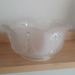 Older Unique Fluted Scalloped Edge Glass Shade 