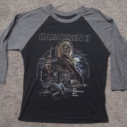 Halloween 2 Shirt Fright Rags Baseball Tee Medium Horror 