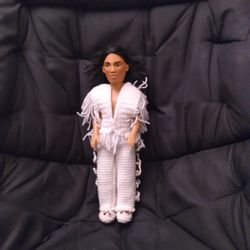 Vintage Native American Doll With Handmade Clothes 