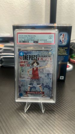 One Piece Monkey D. Luffy US Voyage College Basketball Promo PSA 9 Graded Card