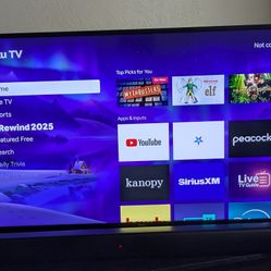 40" Roku Smart TV With Insignia Sound Bar.