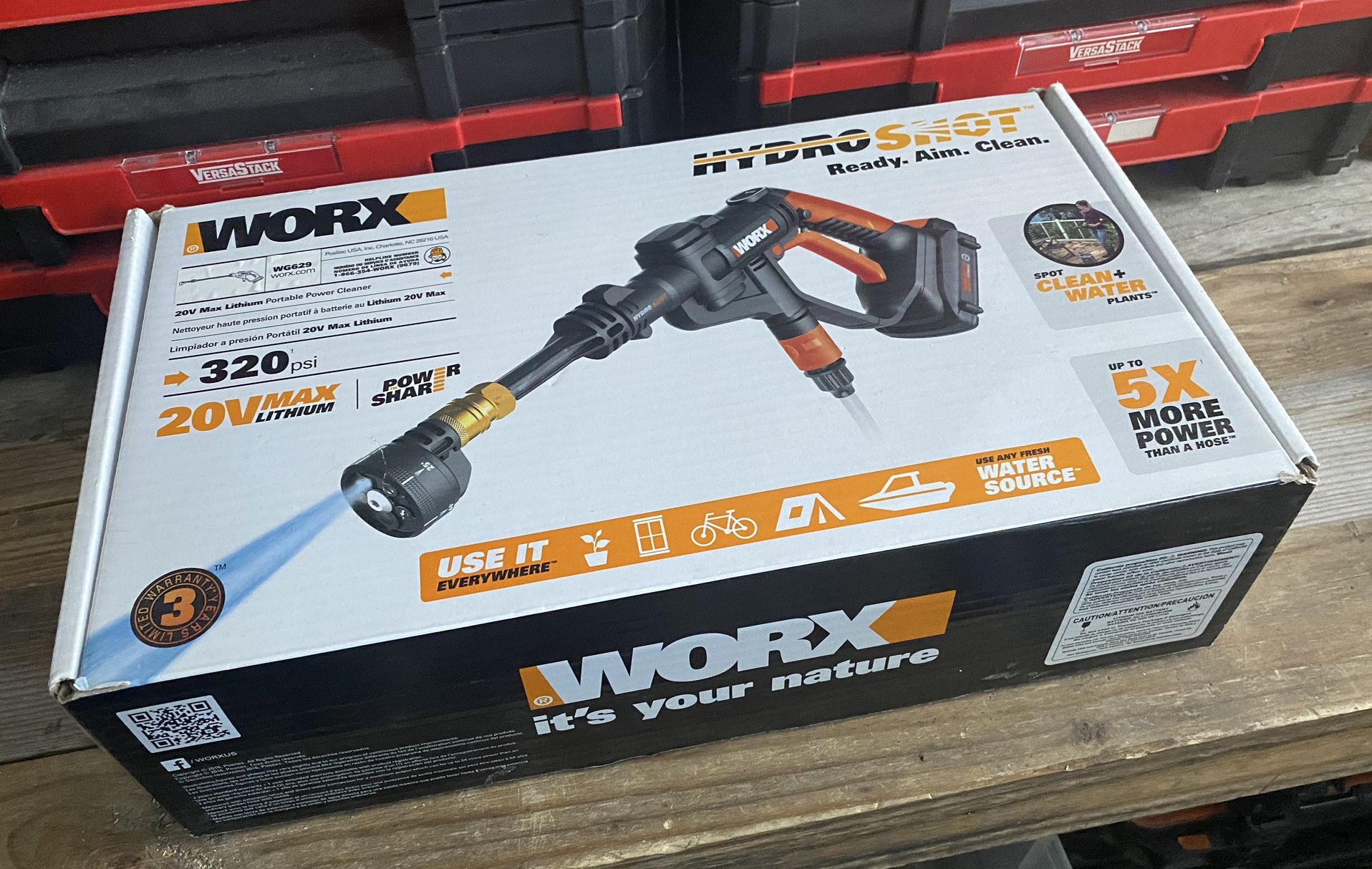 WORX 20V Power Share Hydroshot Portable Power Cleaner