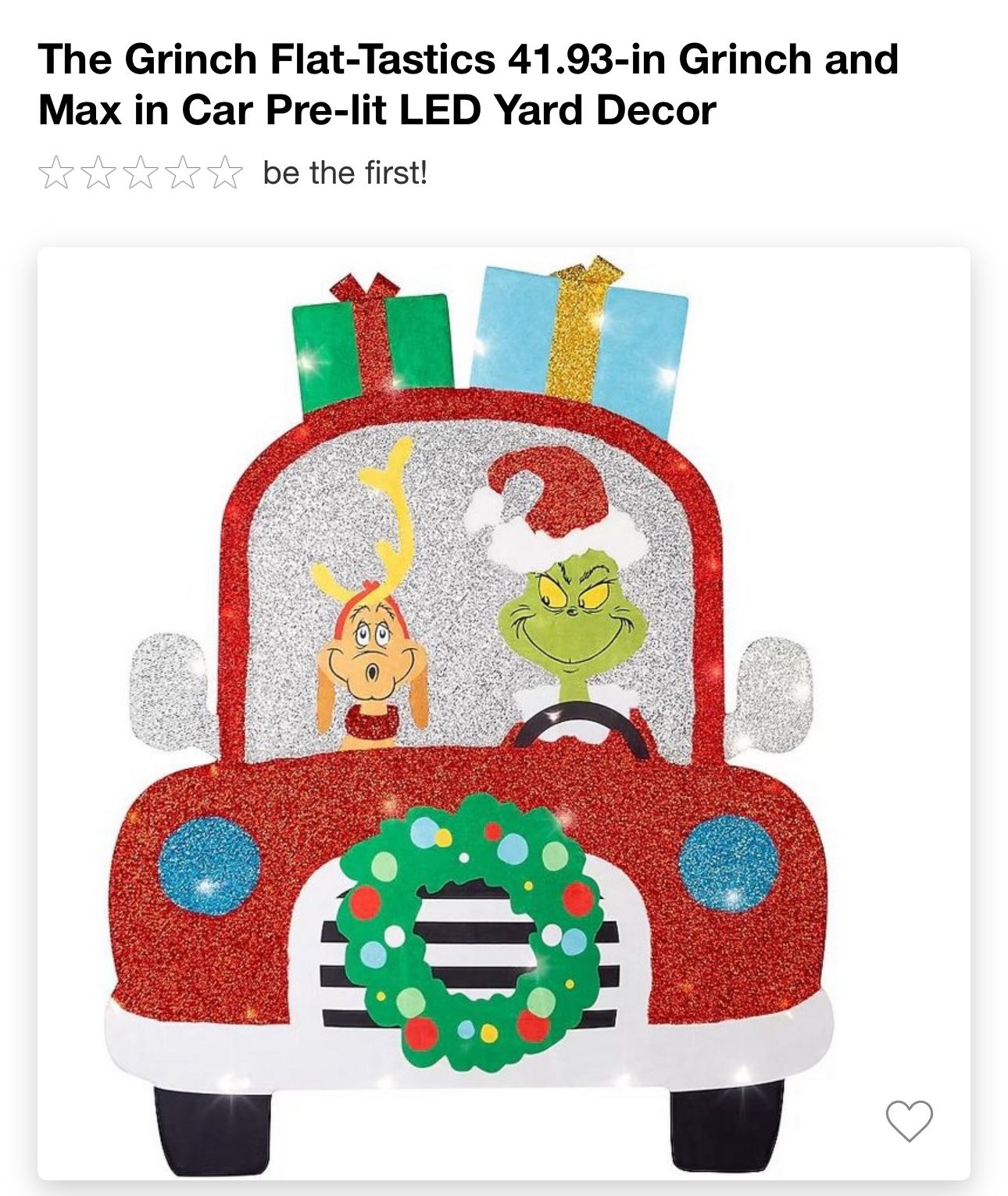Grinch And Max In Car Pre-lid  Inside/Outdoor Decoration 