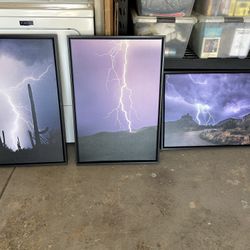 Desert Monsoon Artwork. Set Of 3