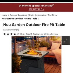Nuu Garden Outdoor Fire Pit (Brand New)