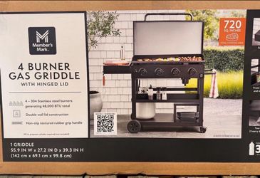 Member's Mark 4-Burner 36" Propane Gas Griddle w/ Cover Brand New In Box