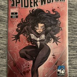 Spider-Woman #7 Momoko Black Suit Anniversary Variant (Marvel Comics)