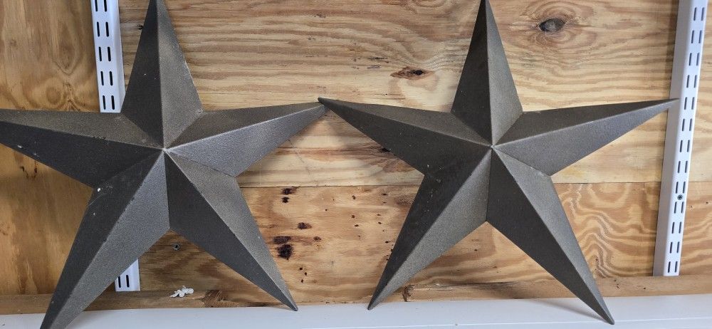 Rustic Dimensional Metal Antique Barn Stars Rustic Country Primitive Wall Decor,3D Barn Star Indoor Outdoor 4th July Wall Decoration,12 inch (Rust)