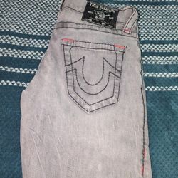 True Religion,Becca Model, Gray,Black And Red Size 28 