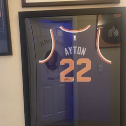 Deandre Ayton Signed, Framed Jersey