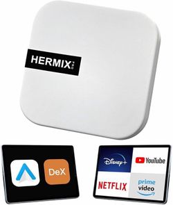 Wireless Android Auto Adapter Samsung DeX, YouTube, Netflix,Car Streaming Device, DeX Station, Desktop Experience for Car
