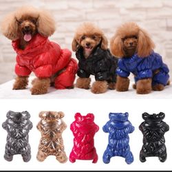 Pet puffer jackets and vests