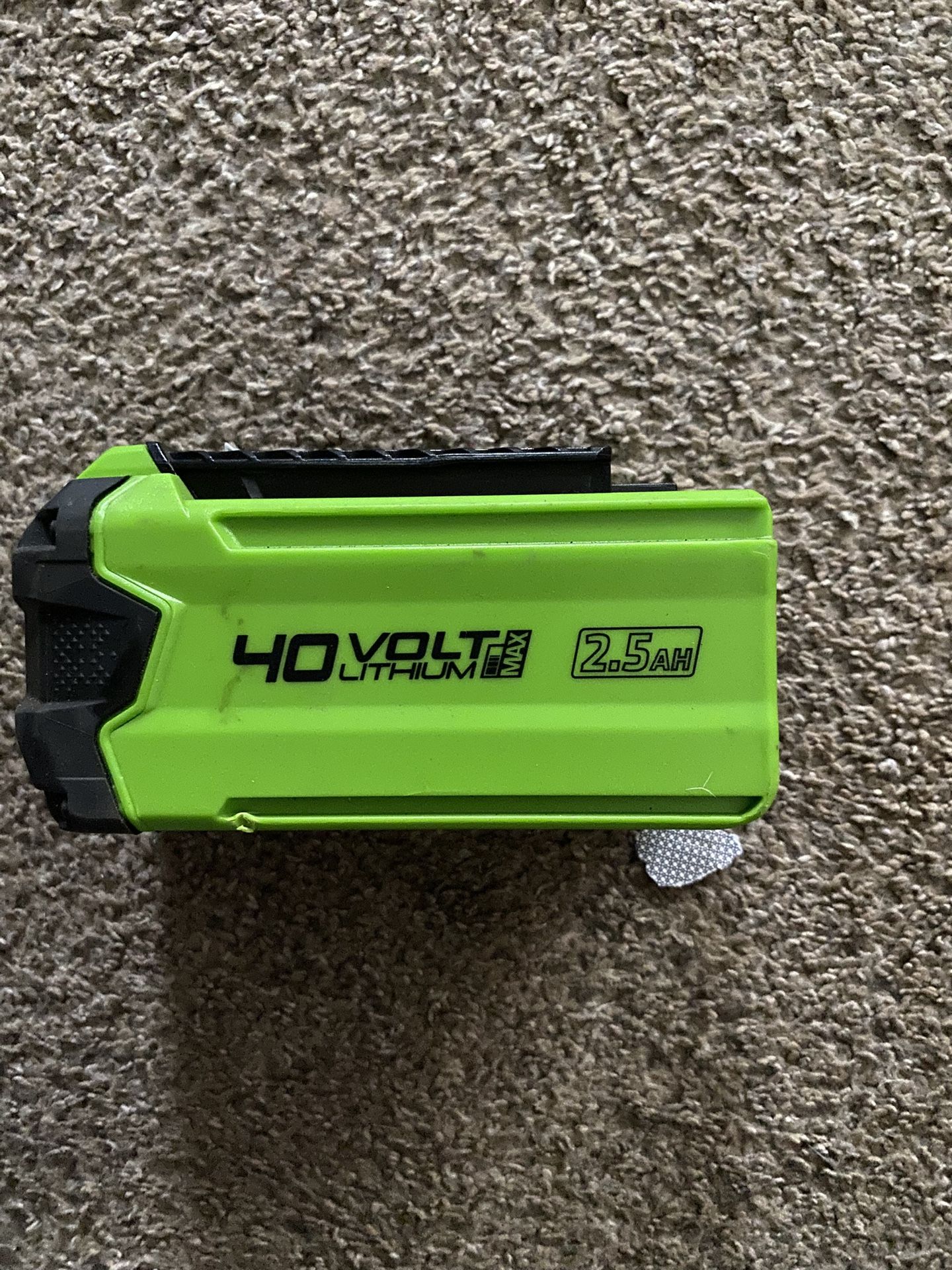 Greenworks 40 Volt 2.5 AH BATTERY