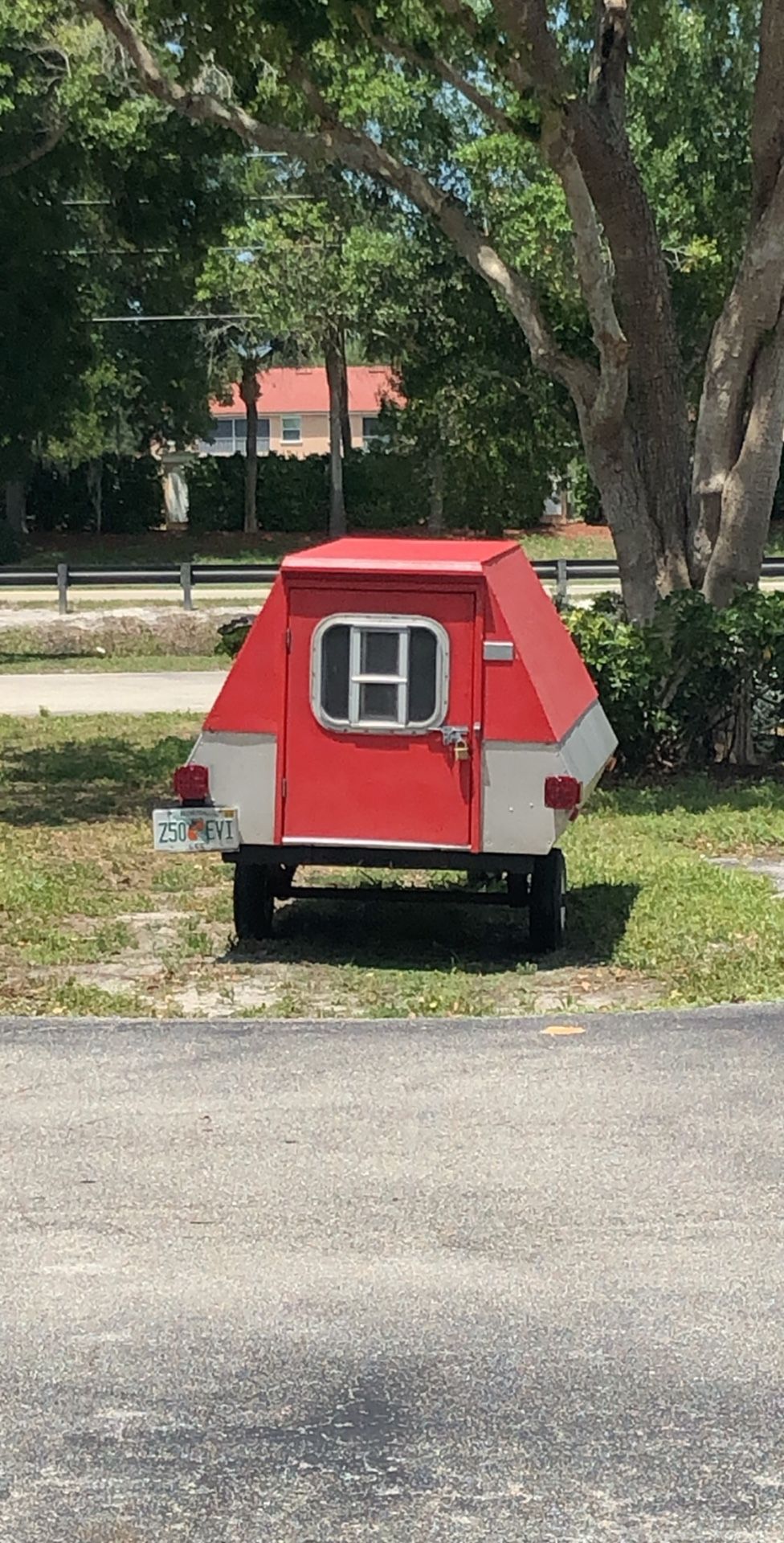 Homemade camper! So adorable fits two people *tags are good till September and I have bill of sale