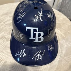 Tampa Bay Rays Full Size Team Signed Helmet
