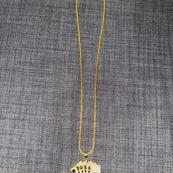 Ace Card Gold Chain