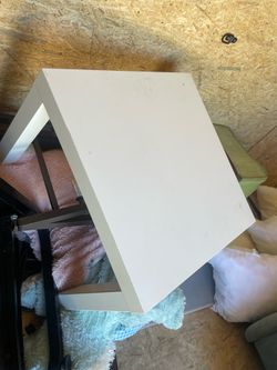 white small wood side or center table