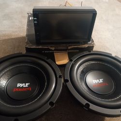 8" Pyle Power Speakers And Stereo