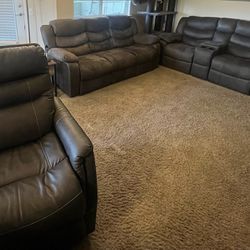 Sofa, Loveseat, and reclining Swivel Chair  $800 OBO