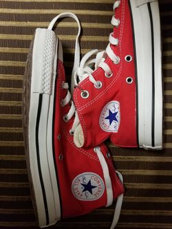 red chuck taylor all star high top sneakers