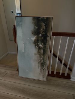 Abstract Canvas Wall Art in Wood Frame